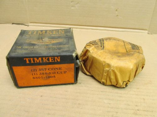 NIB TIMKEN 2x 387 TAPERED ROLLER BEARING CONE & 384-ED CUP SET QTY 2 387 1 384ED