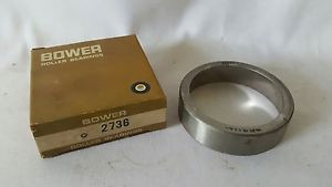 BOWER # 2736 TAPER ROLLER BEARING CUP MADE IN USA NEW OLD STOCK NOS