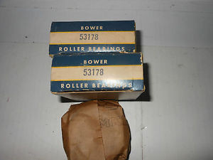 2  ( TWO ) BOWER 53178 TAPERED ROLLER BEARINGS--MADE IN USA 1 PAIR BEARINGS