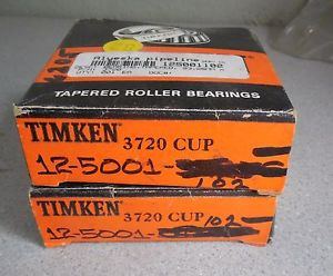 2 NEW Timken 3720 Tapered Roller Bearings - Roller Cup - TWO NEW! Same Day Ship