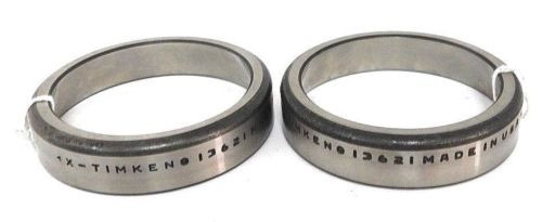 LOT OF 2 NEW TIMKEN 13621 BEARINGS TAPERED ROLLER 2-23/32IN CUP WIDTH 1-1/2IN