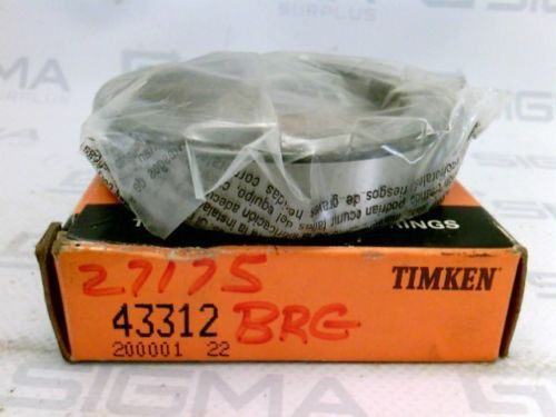 Timken 43312 Tapered Roller Bearing New