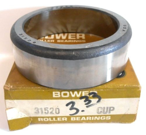 BOWER, TAPER ROLLER BEARING, 31520 CUP, 76.22 MM OD, SINGLE CUP