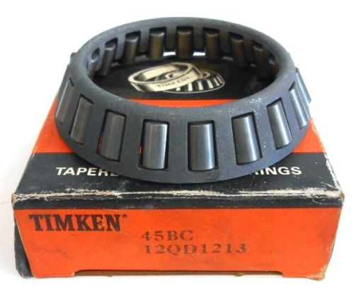 TIMKEN TAPERED ROLLER BEARING, 45BC CAGE, 2.2232" BORE, 45-BC, 12QD1213