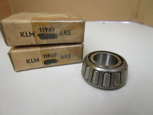 LOT OF 2 AKE KLM Tapered Roller Bearing Cone KLM 11949 KLM11949 New