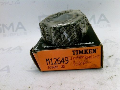 New! Timken M12649 Tapered Roller Bearing