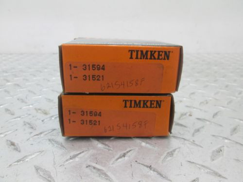 TIMKIN TAPERED ROLLER BEARINGS 1-31594 1-31521 62154158F LOT OF TWO