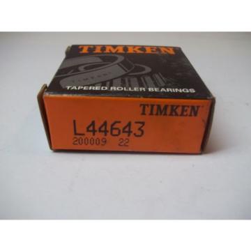 NIB TIMKEN TAPERED ROLLER BEARINGS MODEL # L44643 NEW OLD STOCK 200009 22