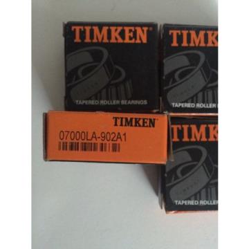 4 Pcs Timken 07000LA 902A1, Tapered Roller Bearing Cone