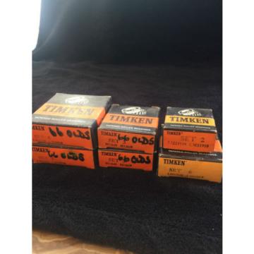 Timken Tapered Roller Bearings Lot LM11949/LM11910 LM67048/67010 M12649/M12610