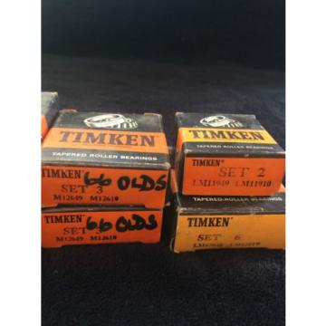 Timken Tapered Roller Bearings Lot LM11949/LM11910 LM67048/67010 M12649/M12610