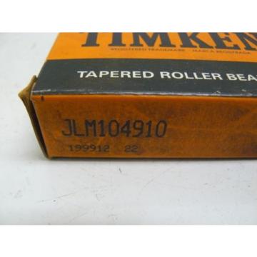 LOT OF 2  NEW TIMKEN JLM104910 BEARING TAPERED ROLLER SINGLE CUP