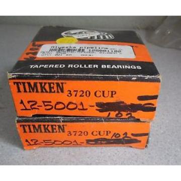 2 NEW Timken 3720 Tapered Roller Bearings - Roller Cup - TWO NEW! Same Day Ship