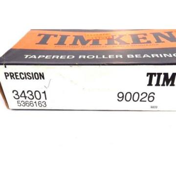 NIB TIMKEN 34301 TAPERED ROLLER BEARING 90026 5366163 W/ 34478 CUP