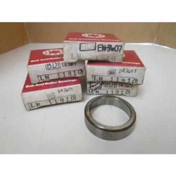 Lot of 5 BDI Tapered Roller Bearing Race Cup LM 11910 LM11910 KLM 11910 New