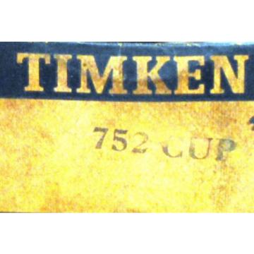 TIMKEN TAPERED ROLLER BEARINGS 752 CUP, 6.3750&#034; OD, SINGLE CUP, CHROME STEEL