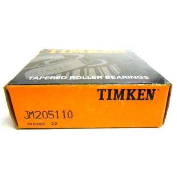 TIMKEN TAPERED ROLLER BEARING, JM205110, 90 MM OUTSIDE DIAMETER, 23 MM CUP WIDTH