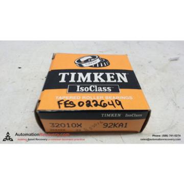 TIMKEN 32010X 92KA1 TAPERED ROLLER BEARING, NEW #108881