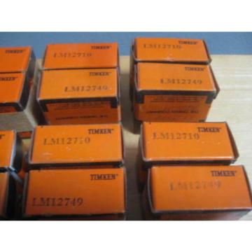 28 TIMKEN TAPERED ROLLER BEARINGS PART LOT 14 LM12710 &amp; 14 LM12749 AS IS